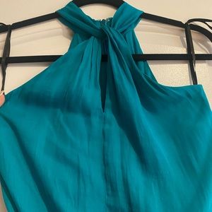 Green wide leg romper